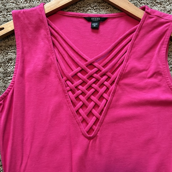 XS Guess hot pink body suit top - Picture 2 of 5